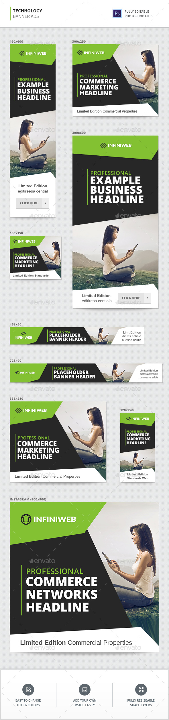 Technology Banners - Banners & Ads Web Elements