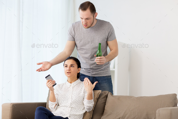 couple having argument at home
