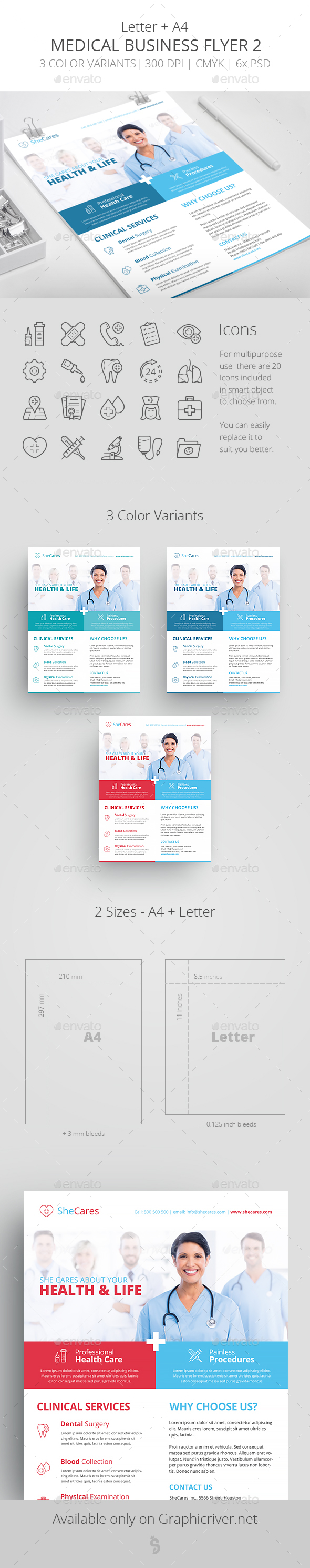 Medical Business Flyer Template 2 - Corporate Flyers