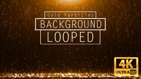 Golden Falling Particles Background