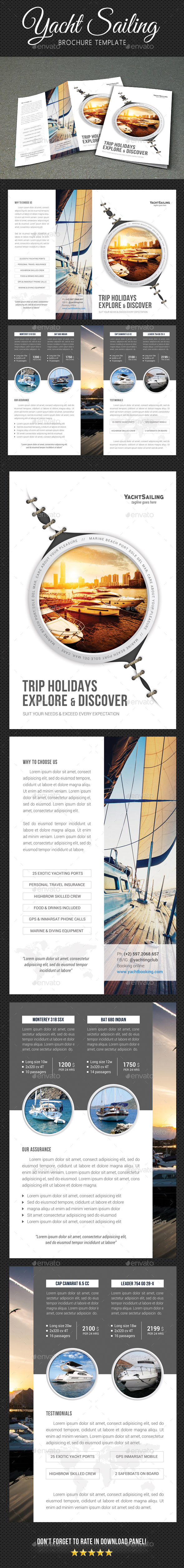 Yachting Brochure 4 - Brochures Print Templates