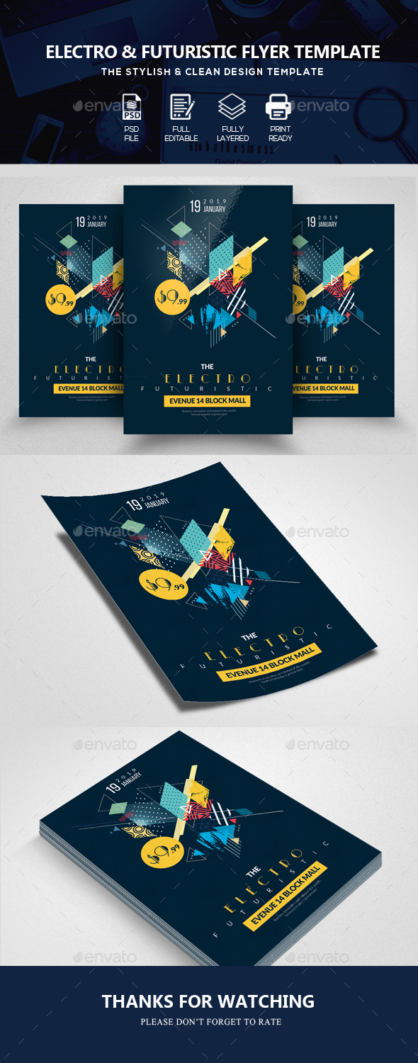 GraphicRiver Futuristic Flyer Template 20702870 GraphicRiver Futuristic Flyer Template 20702870