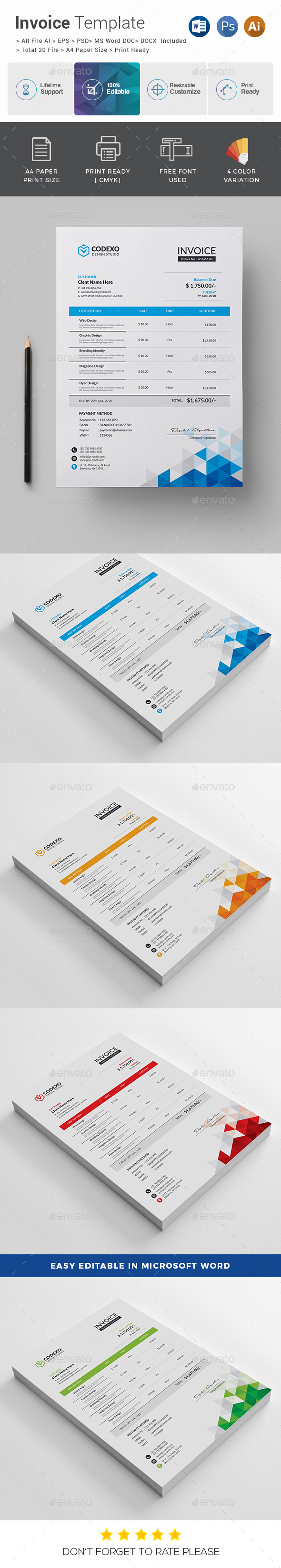 Invoice - Stationery Print Templates