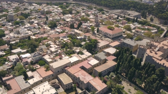 Aerial View of Rhodes City alt