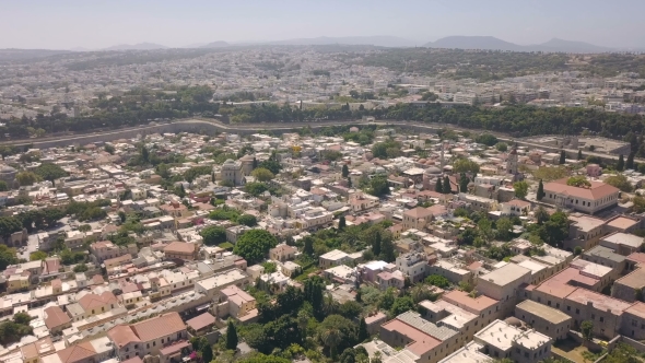 Aerial View of Rhodes City alt