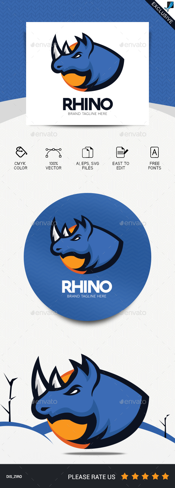 GraphicRiver Rhino logo 20695490
