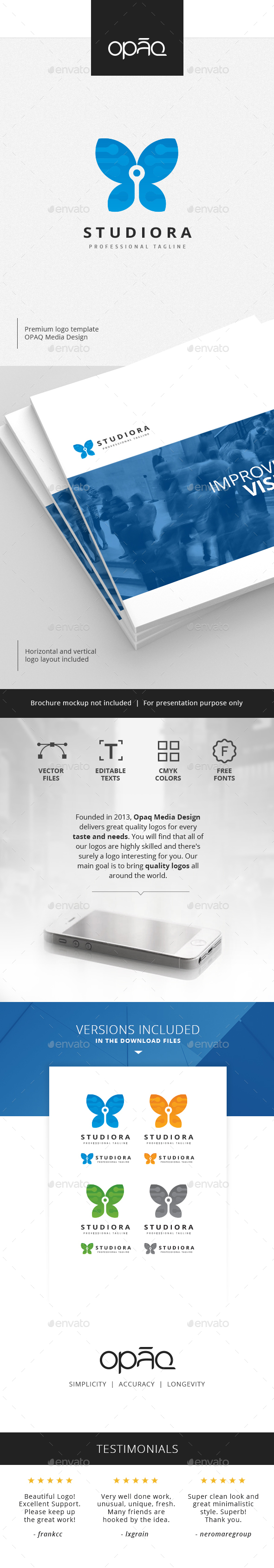 Butterfly Technologies Studio Logo - Logo Templates