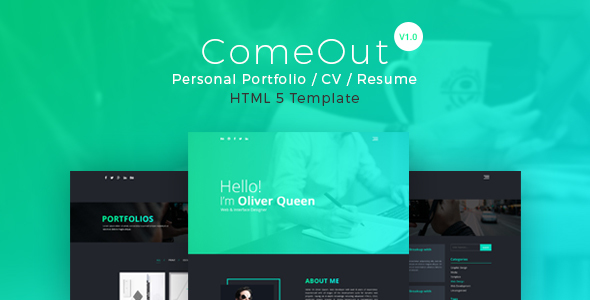 ThemeForest ComeOut Html5 Portfolio CV Resume Template 20533178 ThemeForest ComeOut Html5 Portfolio CV Resume Template 20533178