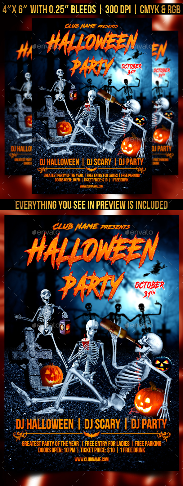 Halloween Party Flyer Template