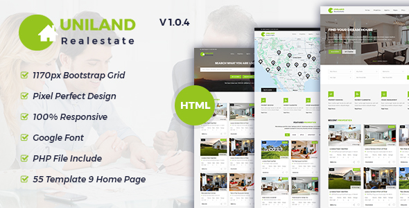 Uniland - Real Estate HTML5 Template - Business Corporate