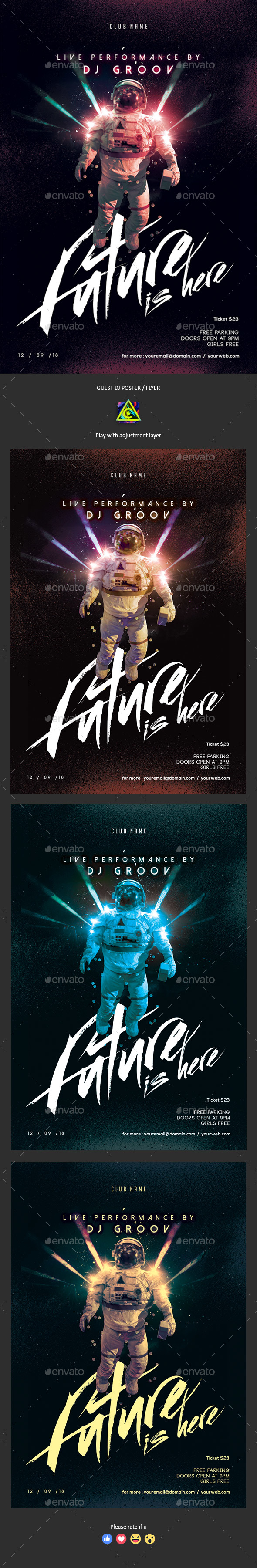 Future Is Here Poster / Flyer - Clubs & Parties Events