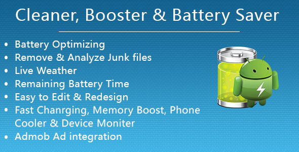 CodeCanyon Cleaner Booster & Battery Saver for Android 20705466 CodeCanyon Cleaner Booster & Battery Saver for Android 20705466
