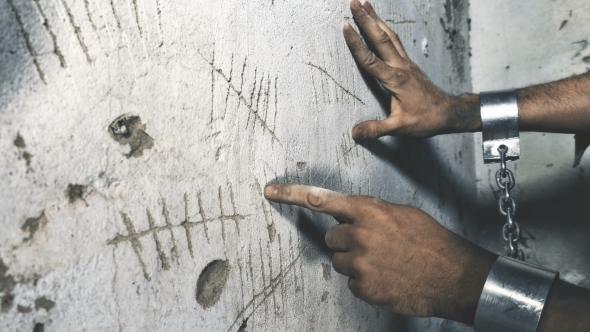 Prisoner Draws on the Wall Days of Confinement in Captivity alt