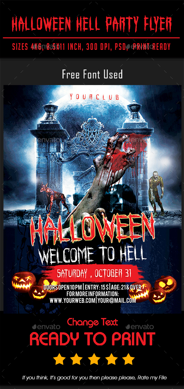 Halloween Hell Party Flyer