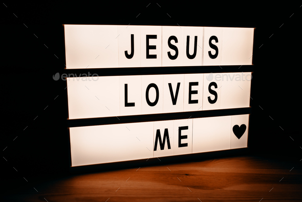 Jesus loves me - Stock Photo - Images