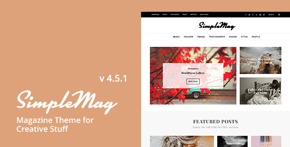 SimpleMag - Magazine theme for creative stuff - Blog / Magazine WordPress