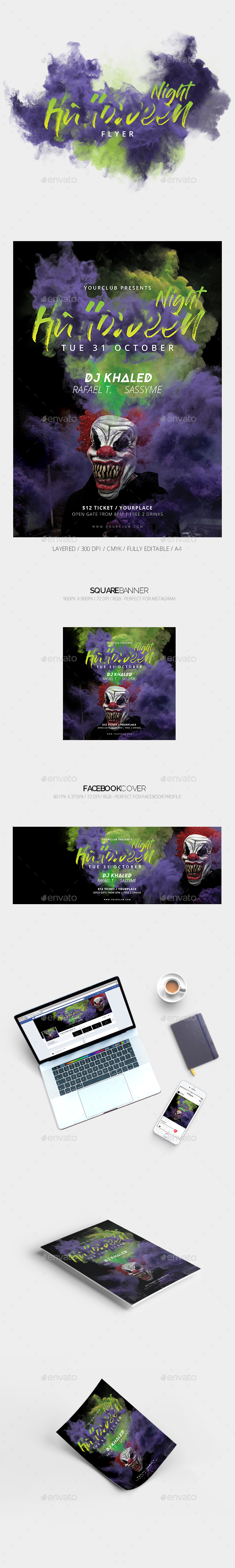 Halloweenn Party Flyer - Events Flyers