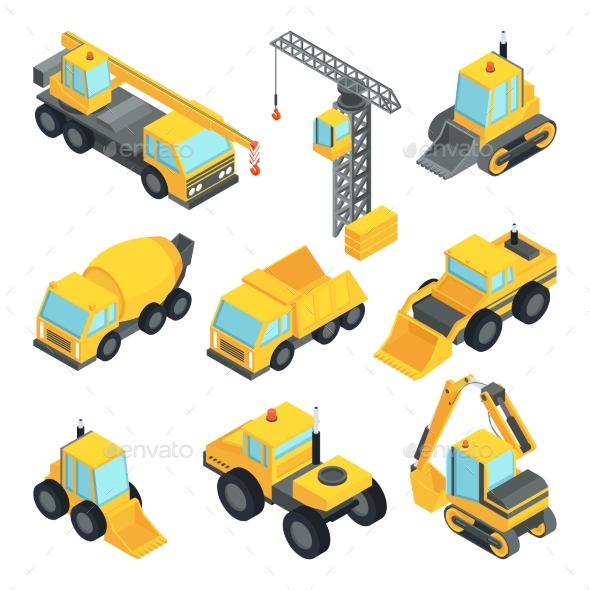 Different Technic for Construction Isometric Cars