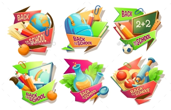 Set of School Badges - Miscellaneous Vectors