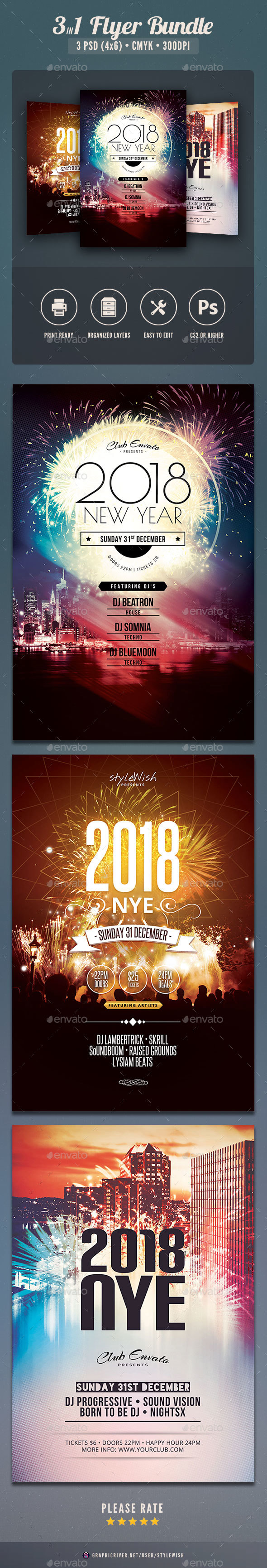 New Year Flyer Bundle Vol.02