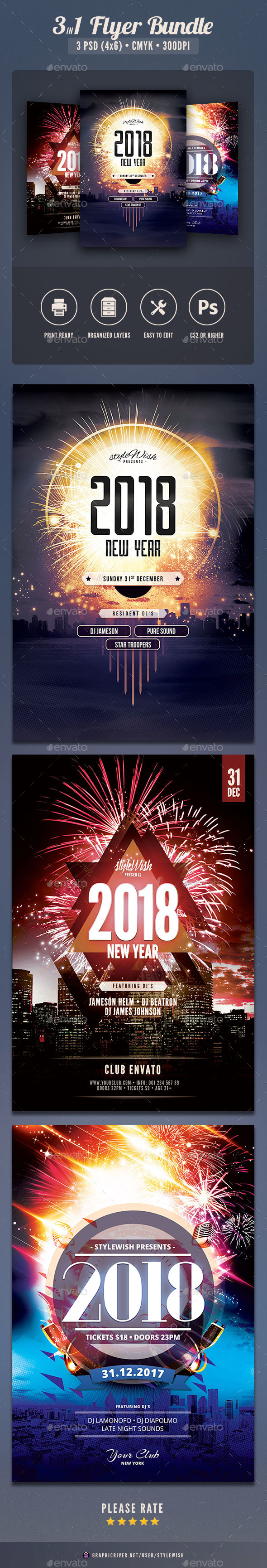 New Year Flyer Bundle Vol.04