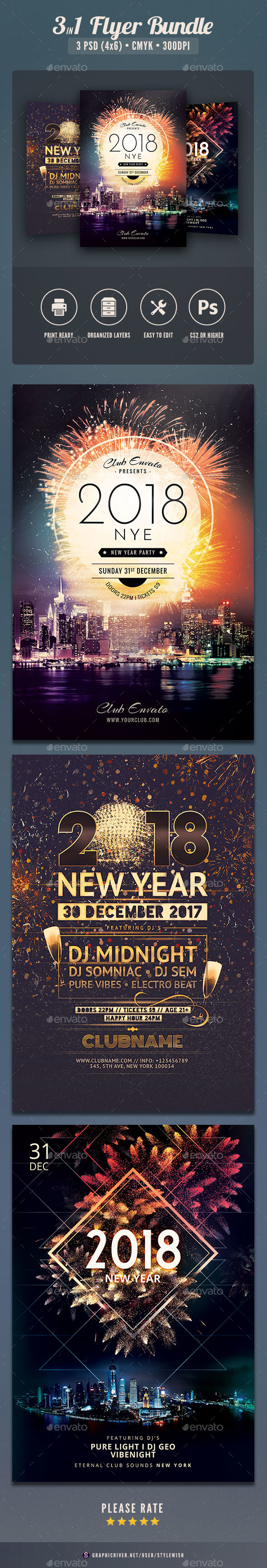 New Year Flyer Bundle Vol.06