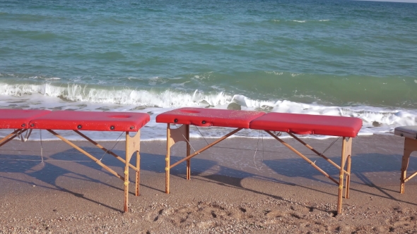 Massage Tables on the Beach