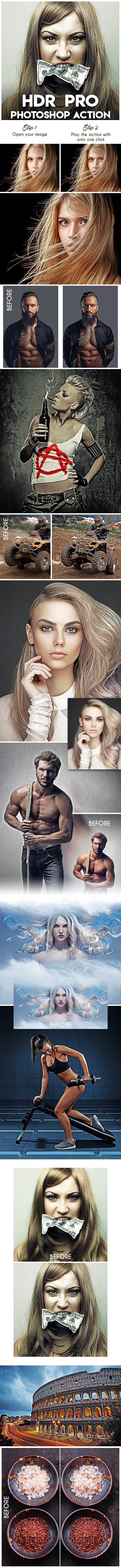 HDR PRO Photoshop Action - Photo Effects Actions