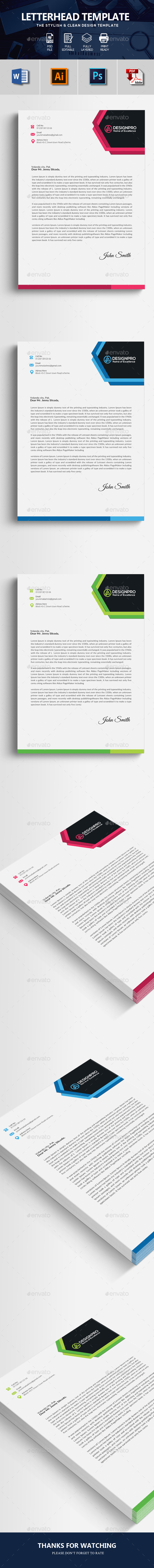 Letterhead Template - Stationery Print Templates