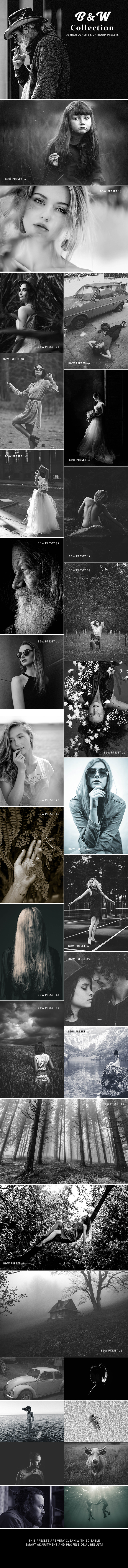 GraphicRiver B&W Collection 50 Lightroom Presets 20709797