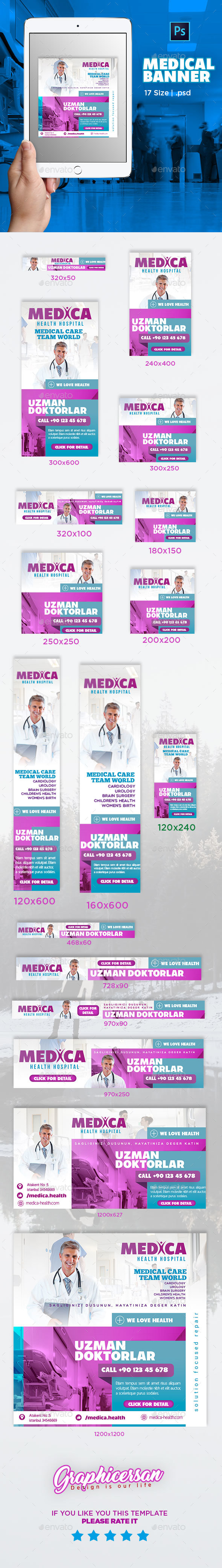 Medical Banner Template - Banners & Ads Web Elements