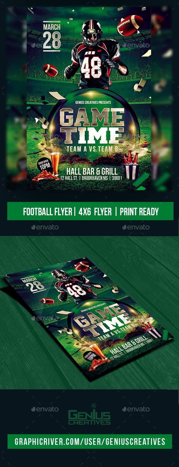 Football Game Flyer Template - Sports Events