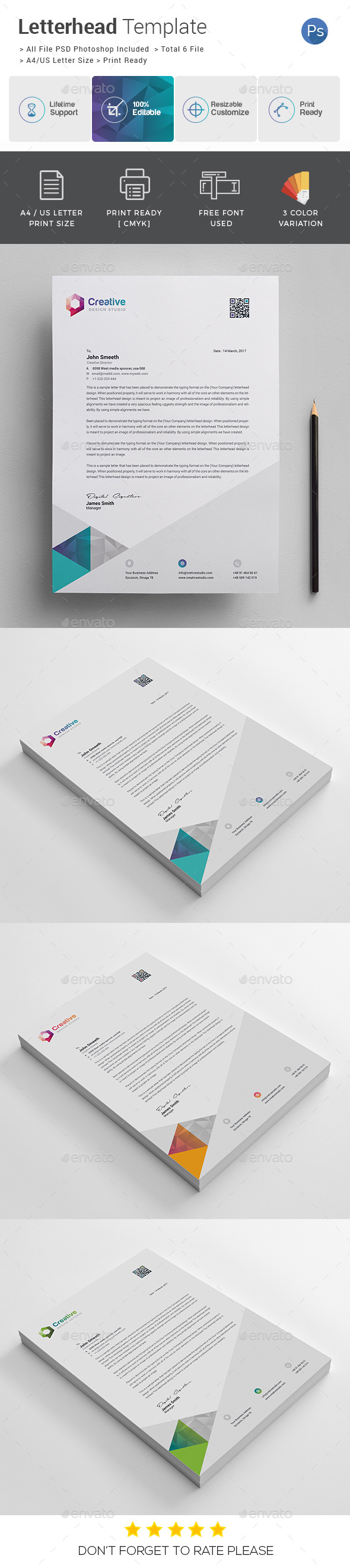 Letterhead - Stationery Print Templates