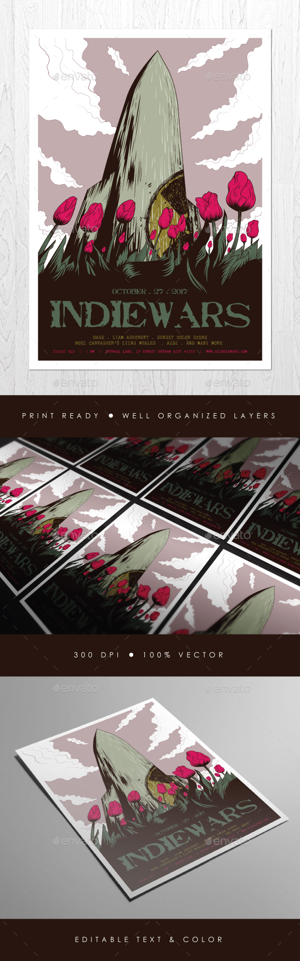Indie Wars Flyer - Concerts Events