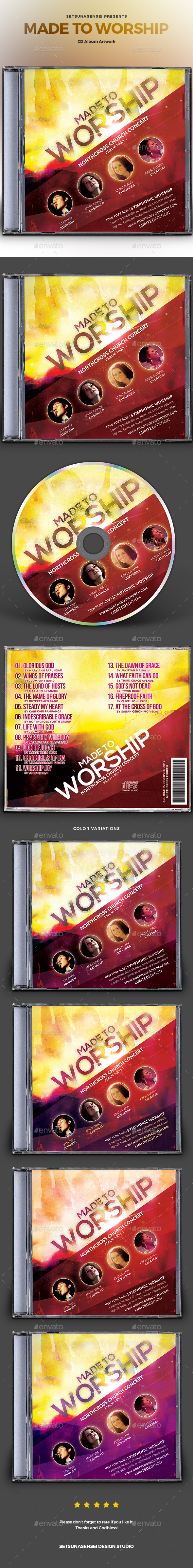 Made to Worship CD Album Artwork - CD & DVD Artwork Print Templates