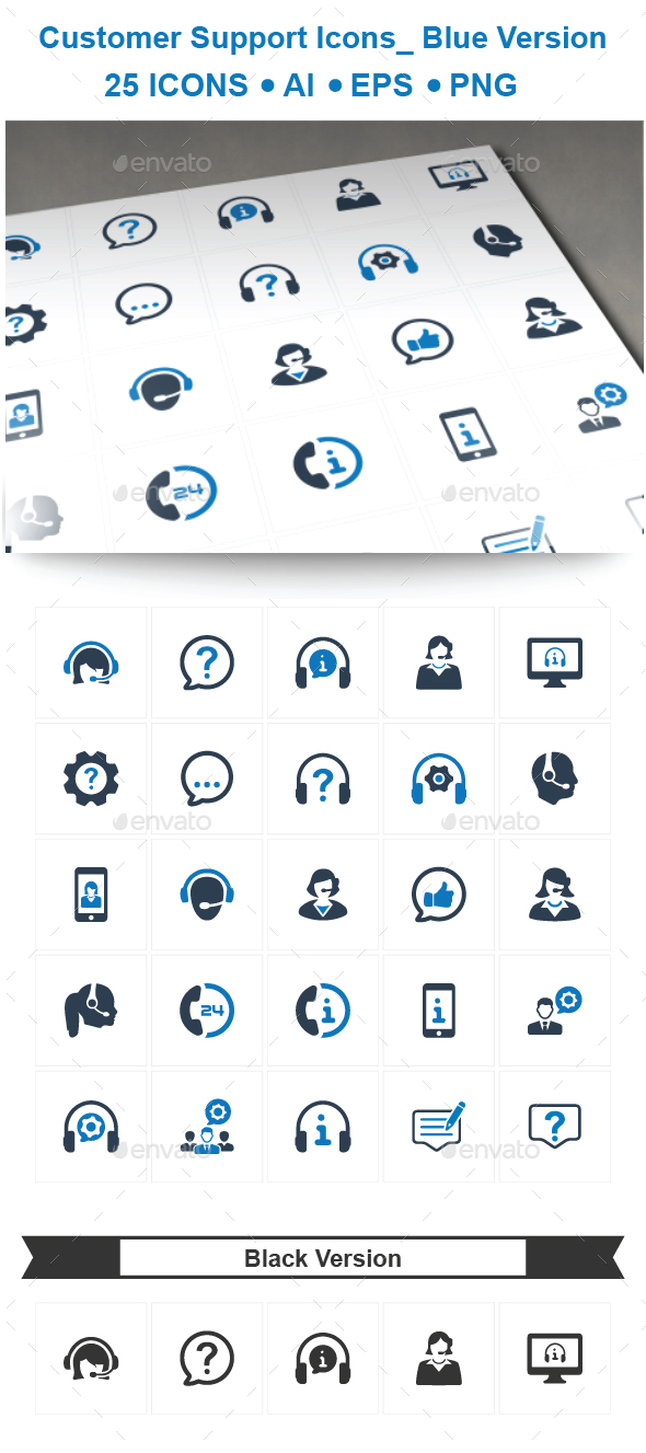 Customer Support Icons - Business Icons