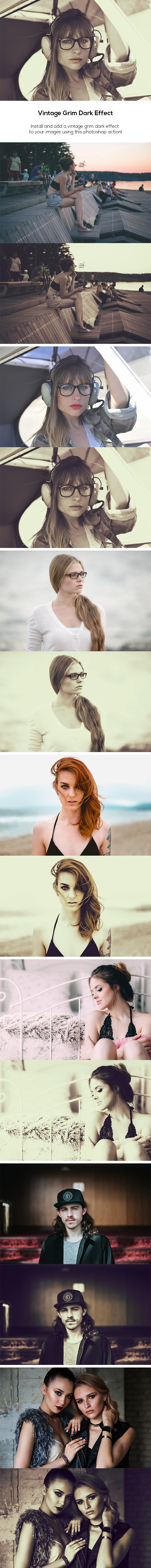 Vintage Grim Dark Effect - Photo Effects Actions