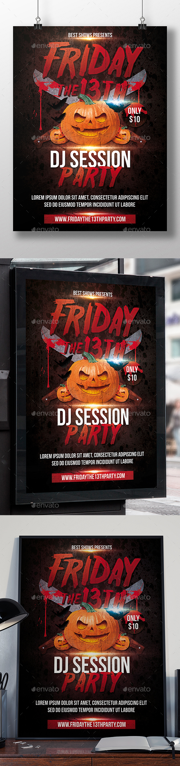 Horror Friday 13th Flyer - Clubs & Parties Events