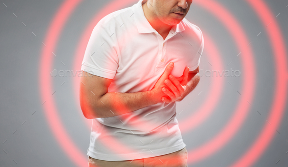 close up of man suffering from heart ache