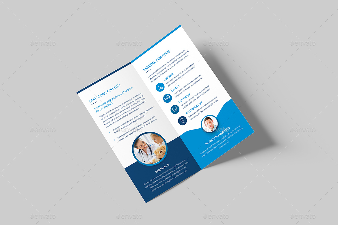 Brochure – Medical Bi-Fold DL, Print Templates | GraphicRiver