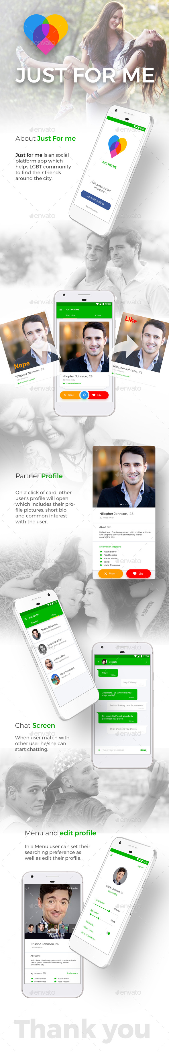 GraphicRiver Android & iOS Dating App UI Kit Just For Me 20712407 GraphicRiver Android & iOS Dating App UI Kit Just For Me 20712407
