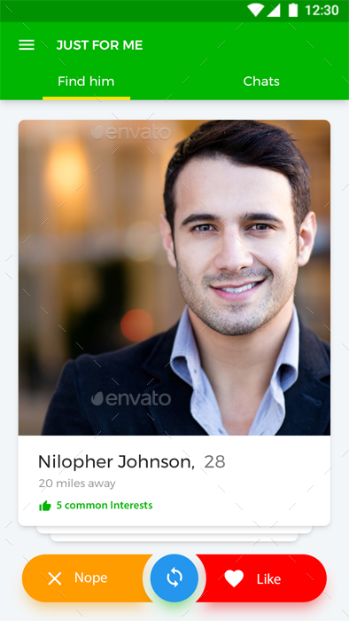 Download Dating App Ui Kit Like Tinder Just For Me For Android Ios By Opuslabworks