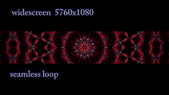 Widescreen Red Pattern with White Lines