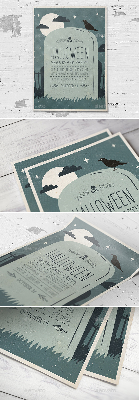 Halloween Graveyard Party Flyer - Holidays Events
