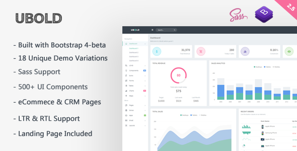 Ubold - Responsive Bootstrap 4 Web App Kit - Admin Templates Site Templates