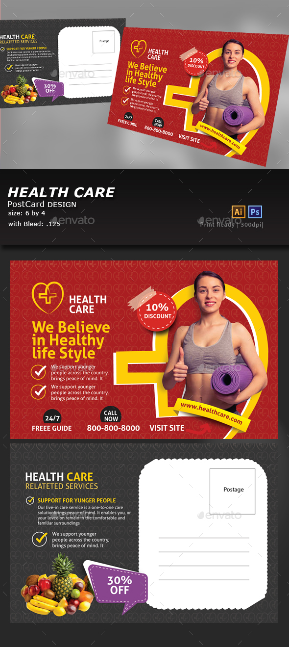 GraphicRiver Nutrition Postcard Template 20713741 GraphicRiver Nutrition Postcard Template 20713741