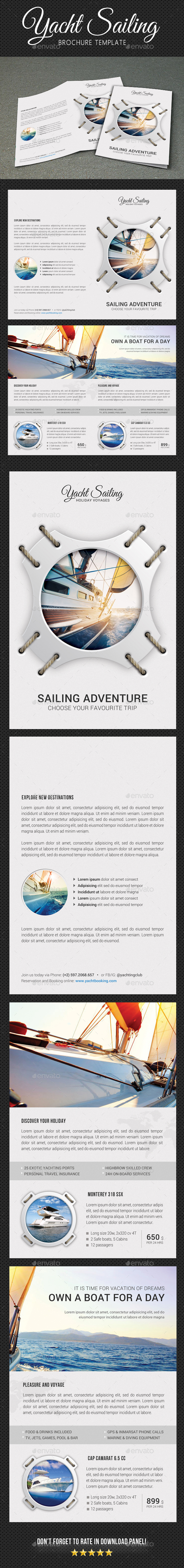 Yachting Brochure 5 - Brochures Print Templates