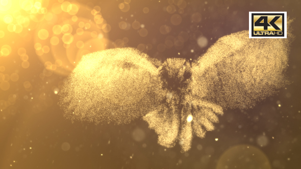 Owl Particle Glow Flying Slow  4K alt
