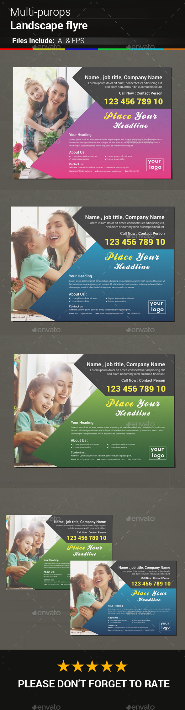 Landscape Business Flyer Template - Corporate Flyers