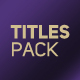Titles Pack - VideoHive Item for Sale